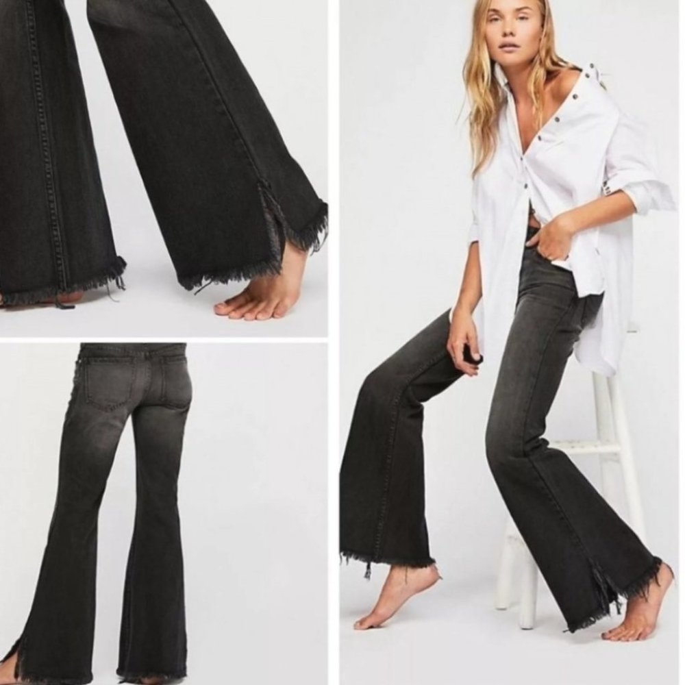 We The Free Black Flare Jeans